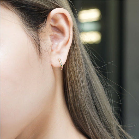 Merri Rainbow Hoop Earrings