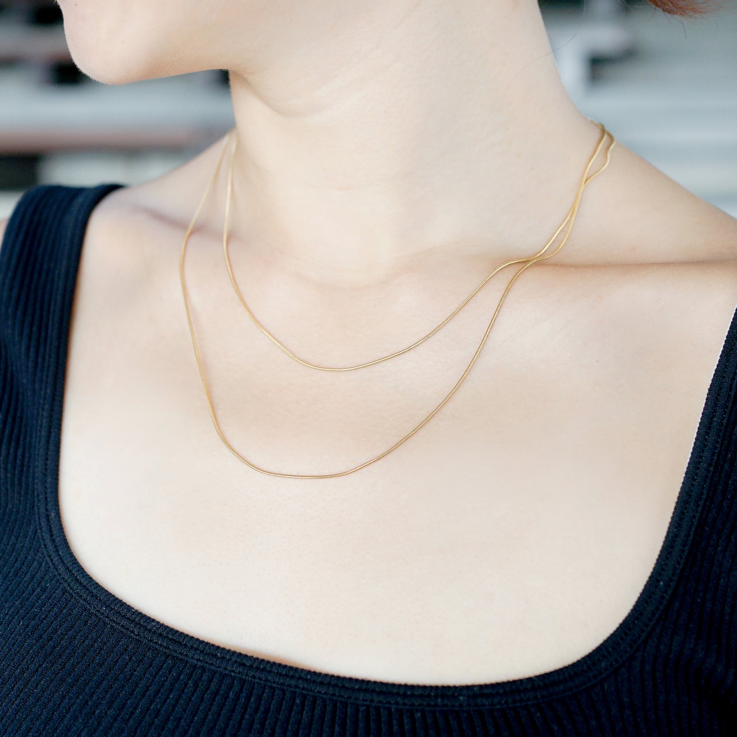 Ava Snake Chain Necklace (39 / 51 cm)