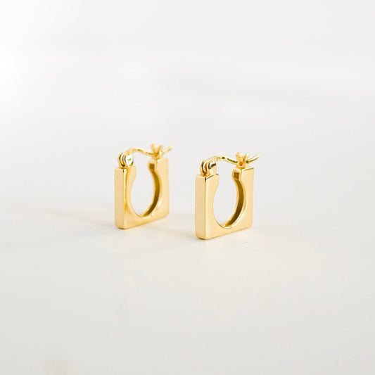 Harper Square Hoop Earrings