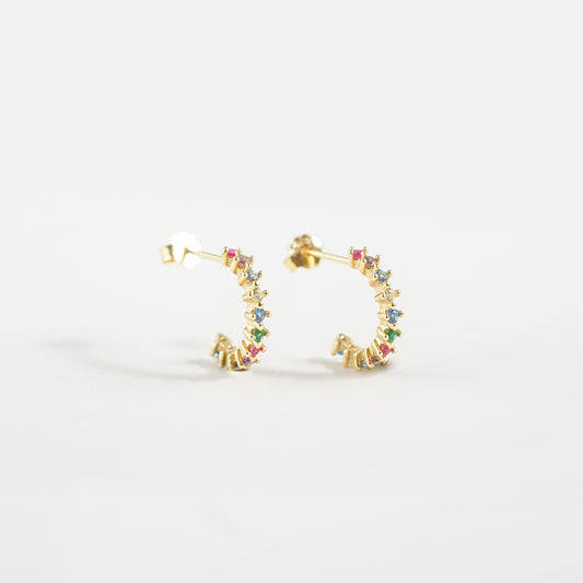 Merri Rainbow Hoop Earrings