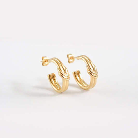 Leora Knot Hoop Earrings