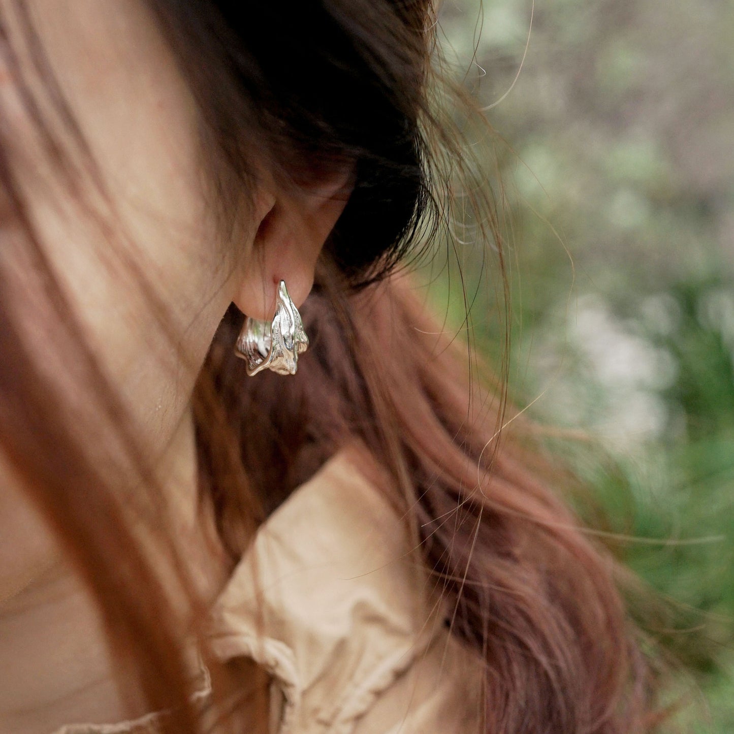 Petal Hoop Earrings (Pre-order)
