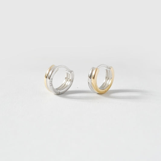 Quinn Two-tone Hoop Earrings