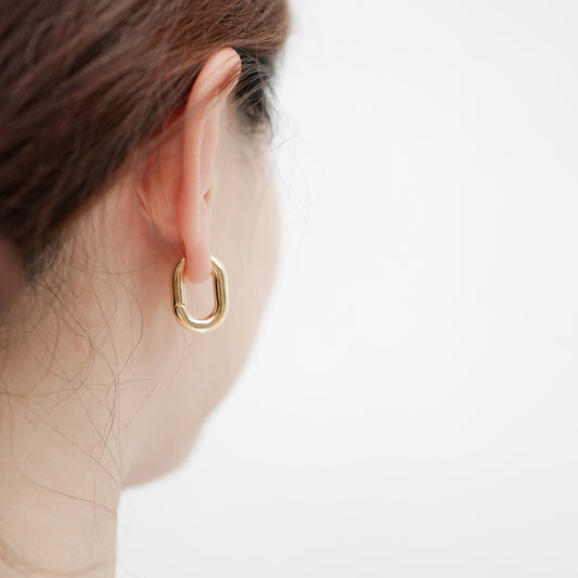 Bold Rectangular Hoop Earrings