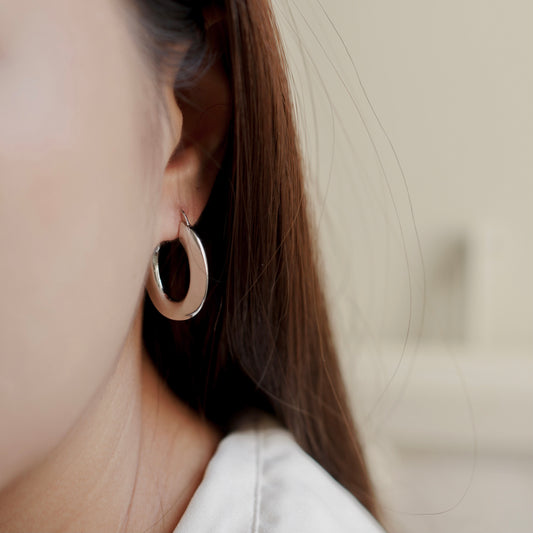 Ellipse Hoop Earrings