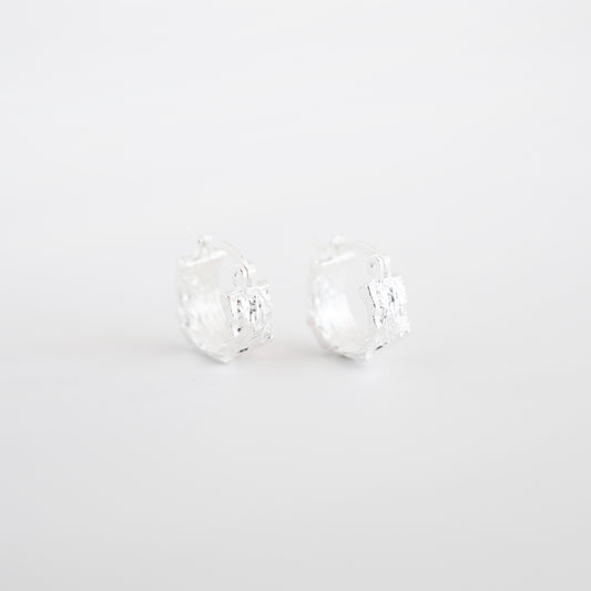 Venus Textured Hoop Earrings