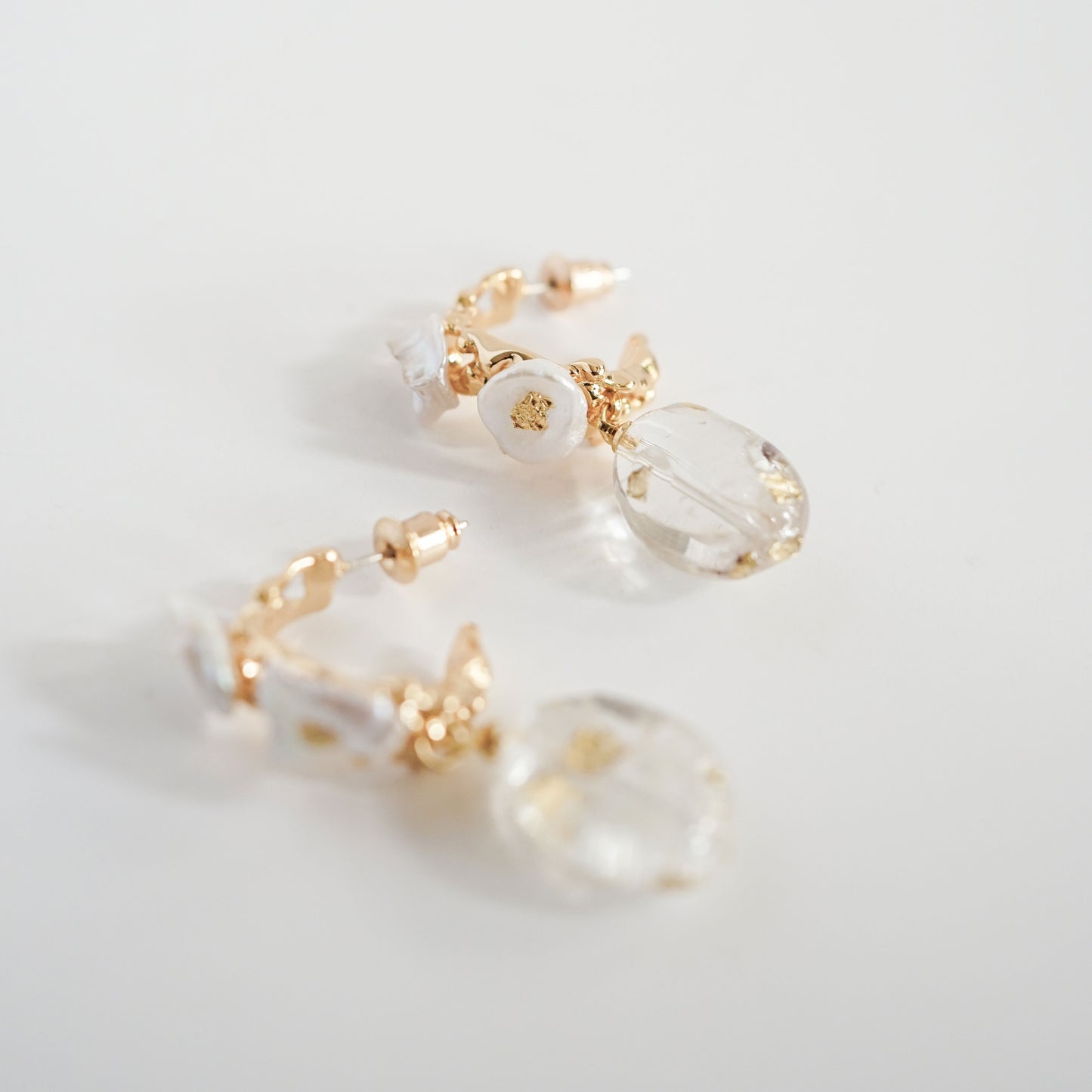 Dara Pearl Hoop Earrings