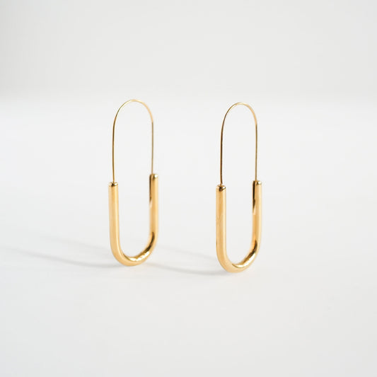 Ovate Hoop Earrings