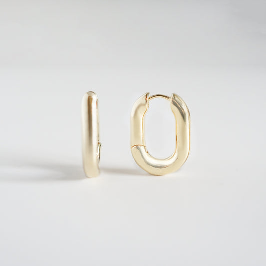 Bold Rectangular Hoop Earrings