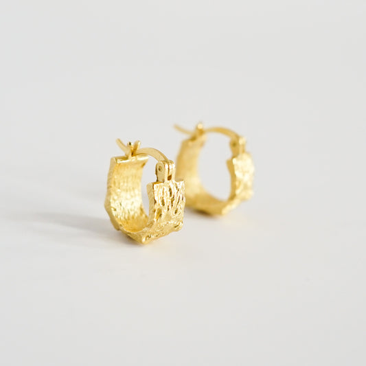Venus Textured Hoop Earrings
