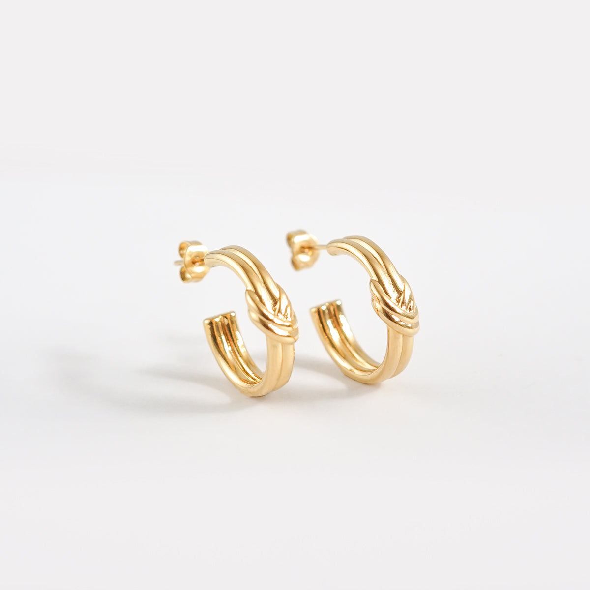 Leora Knot Hoop Earrings