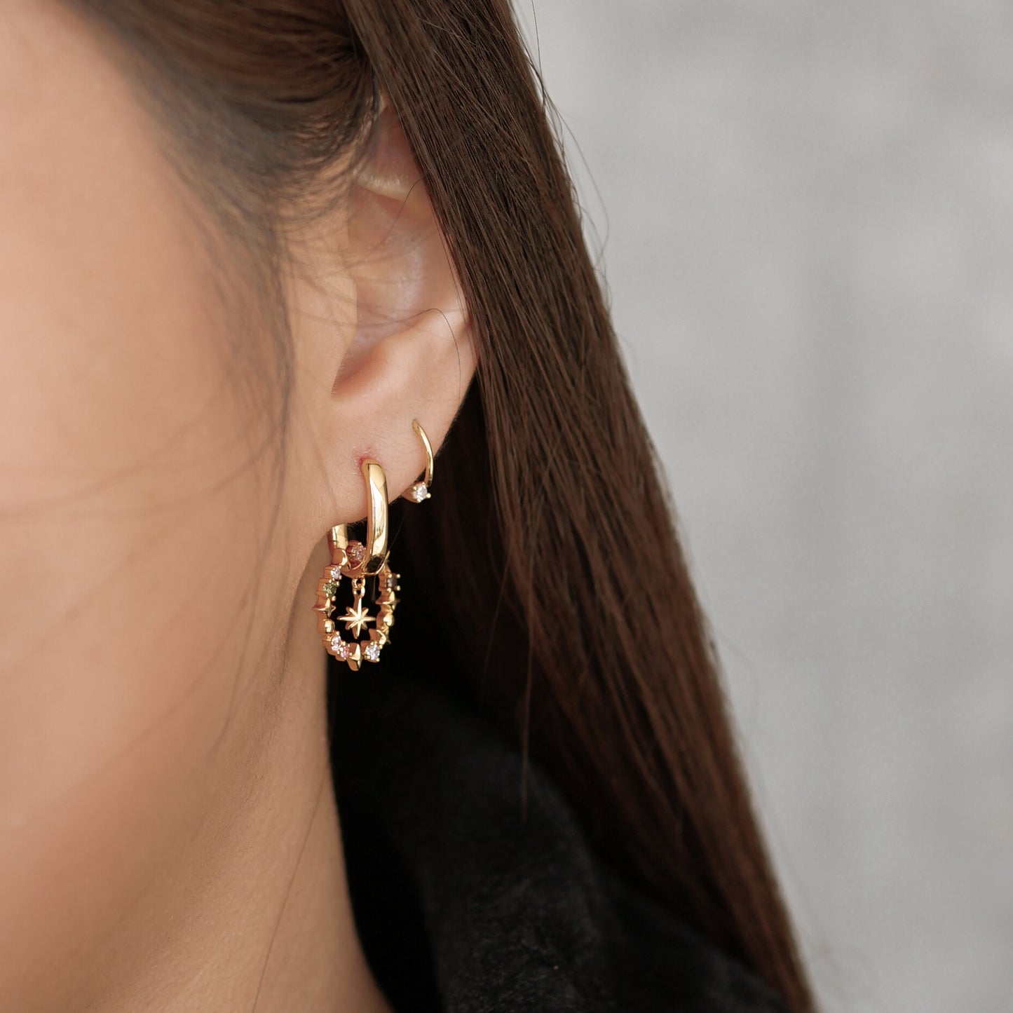 Celeste 2-Way Hoop Earrings