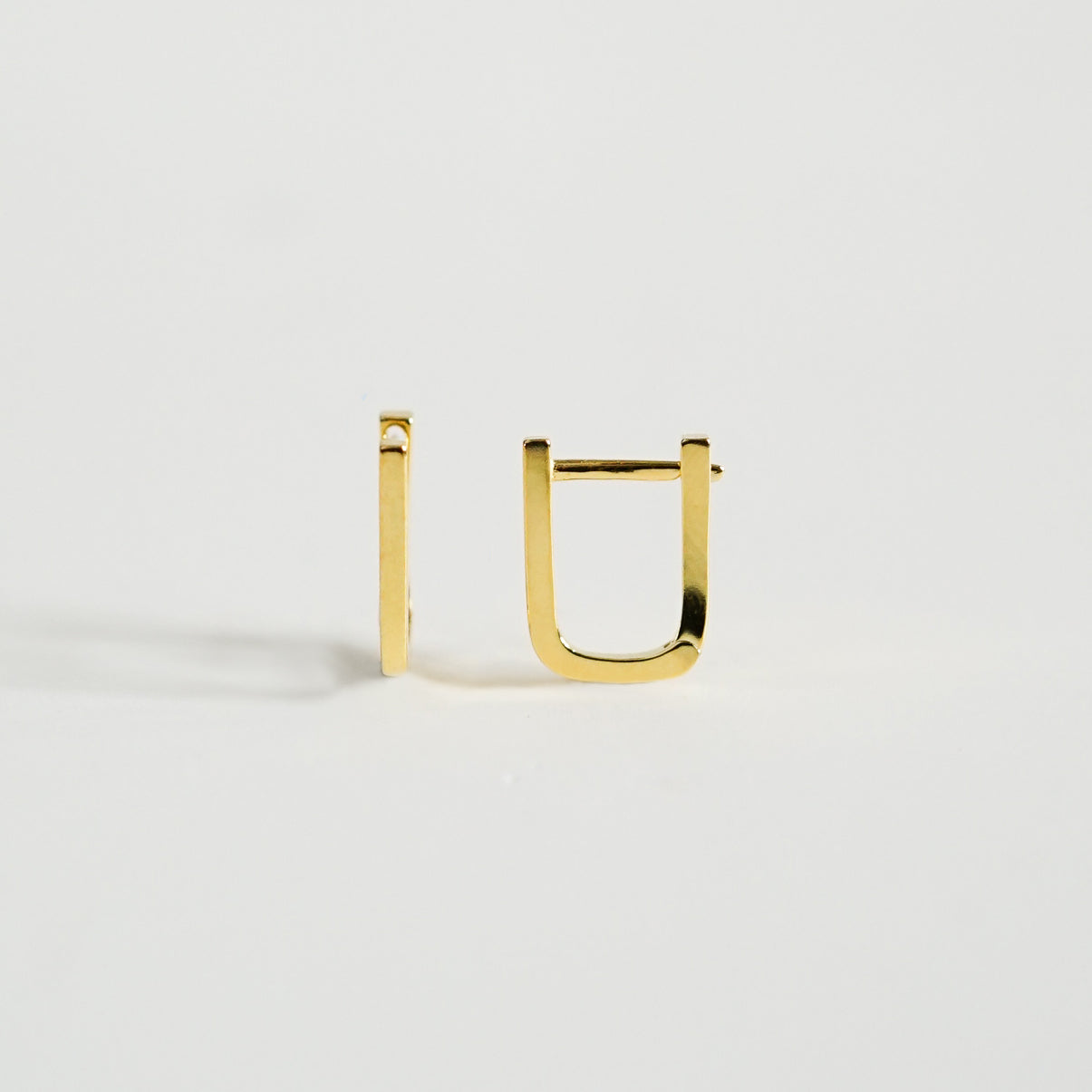 Mini Rectangular Hoop Earrings