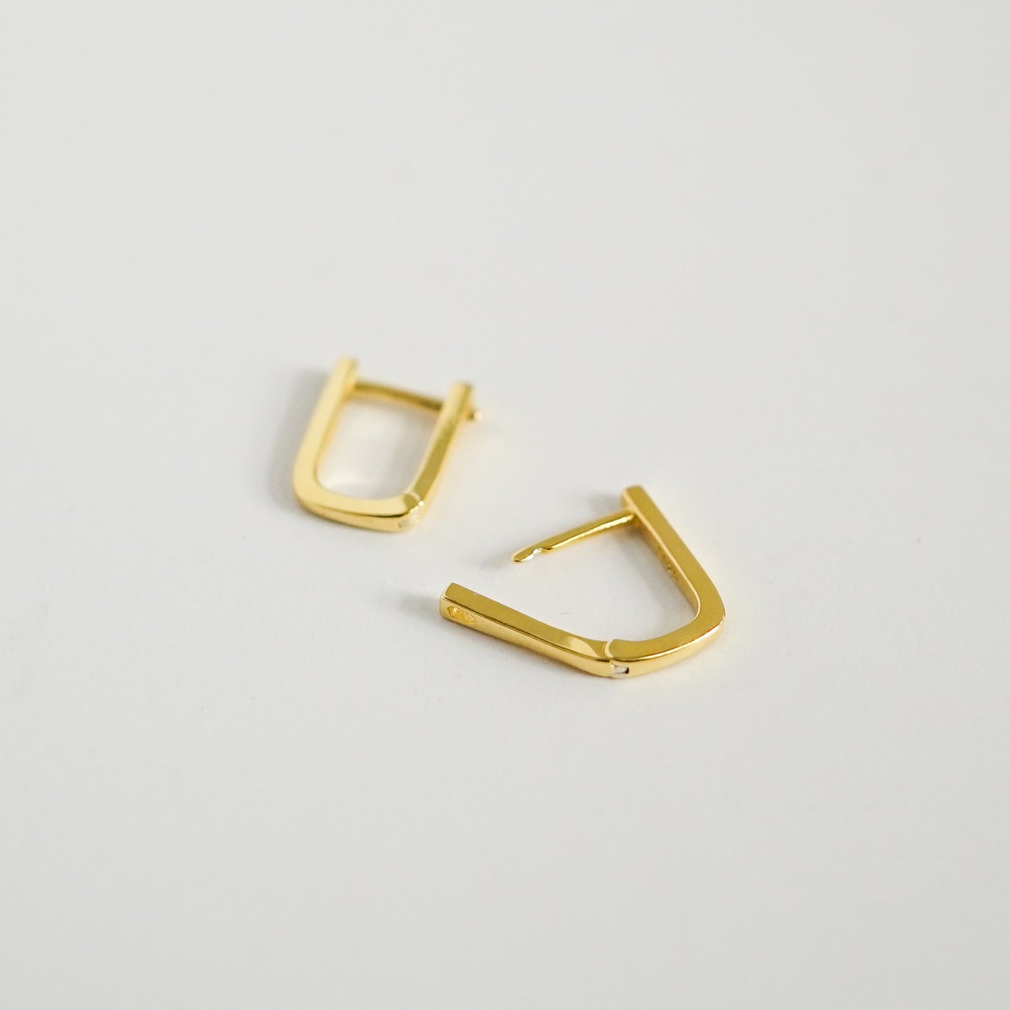 Mini Rectangular Hoop Earrings