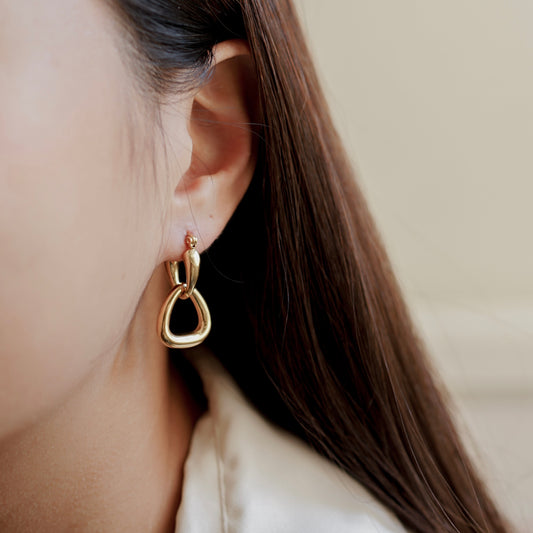 Effie Triangular Hoop Earrings